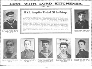 Frank Potter, named on the Wokingham War Memorial, was drowned with Lord Kitchener on HMS Hampshire.