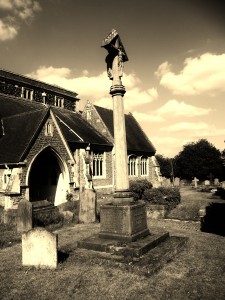 The Great War Memorial outside All Saints church