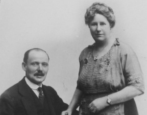 Ada, with second husband Charles. Ada's first three sons were half German, not a good time in the context of the Great War.