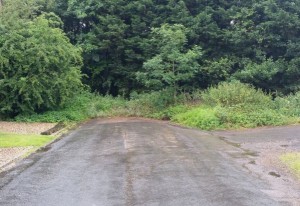 On the Twyford Road side, the Forest Road starts from this point.