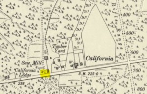 That was then... the yellow dot on this 100 year old map shows the junction of Kiln Ride and Nine Mile Ride. (click to enlarge)