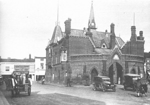 Town Hall 1920's The entrance between the two cars leads to the jail which was known as the Dark Hole