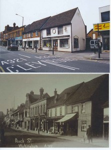 George Henry Price's shop 'Now and then'. Lower photo thanks to Goatley Collection