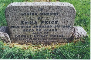 George and Emma Price headstone